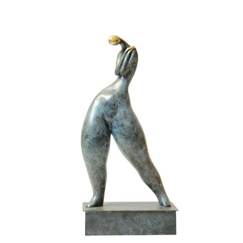 modern woman sculpture curved back figure