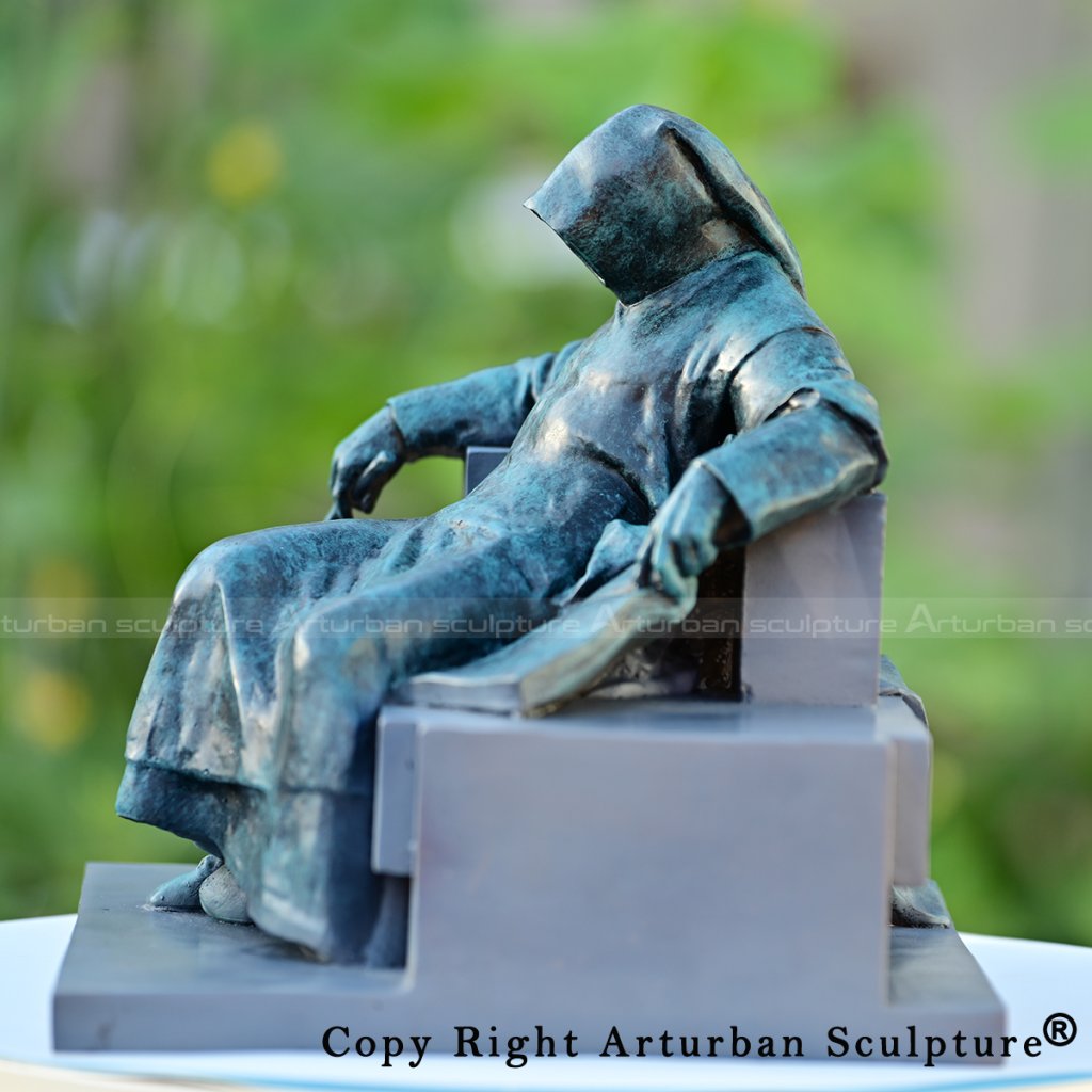 3 Anonymous Budapest bronze Statue