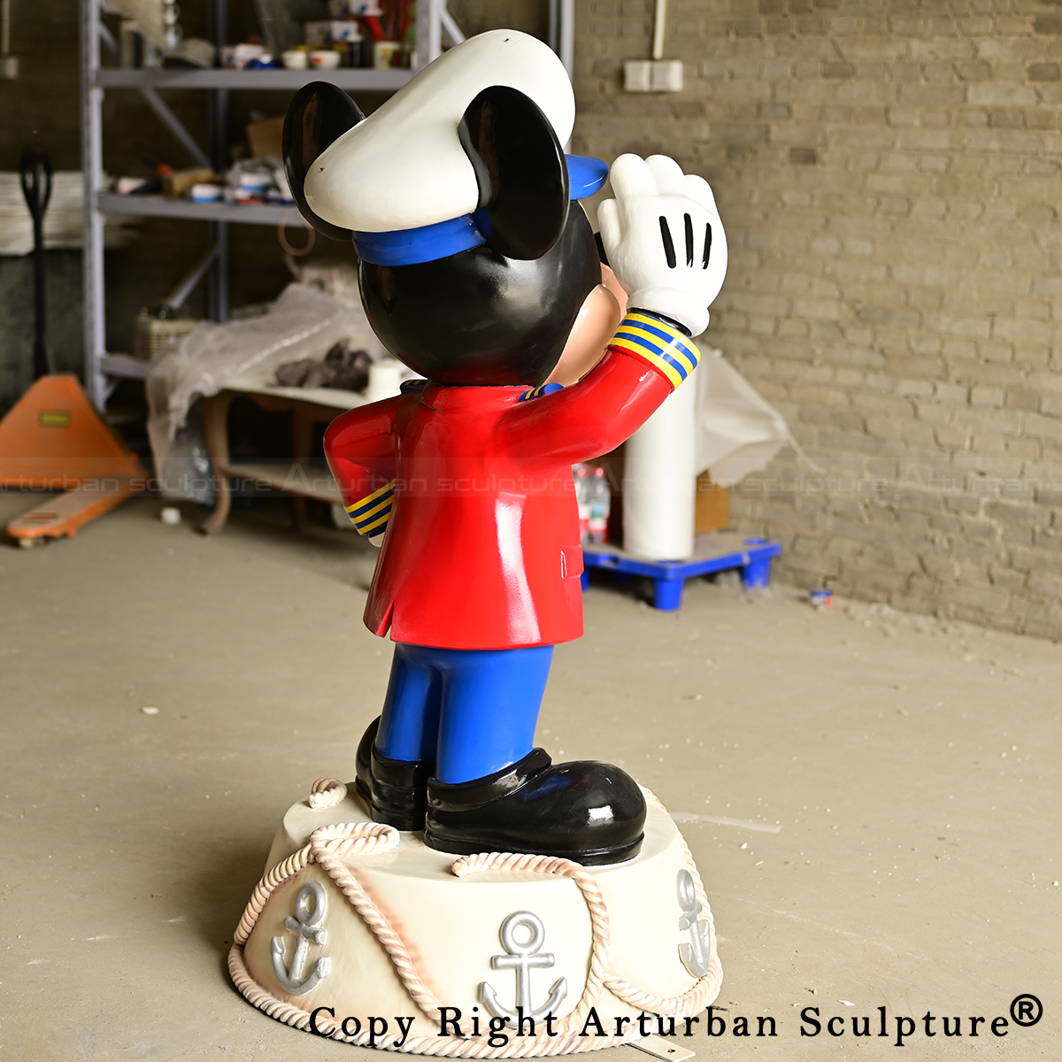 life size Nautical Mickey Mouse big statue