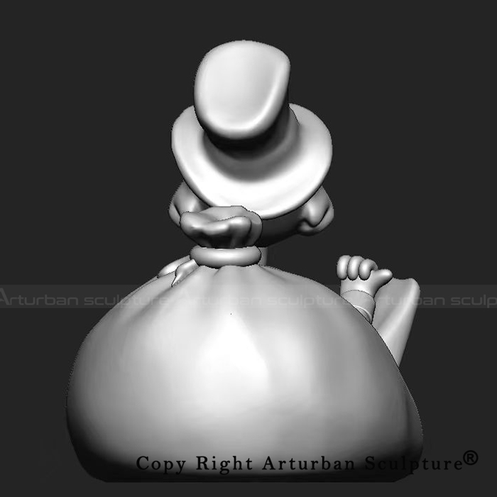 5 Scrooge McDuck figurine digital sculpture design