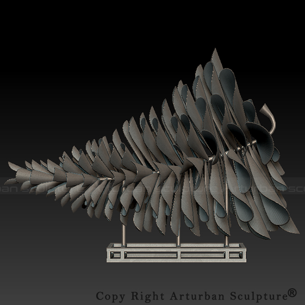 5 pine cone sculpture 3D design