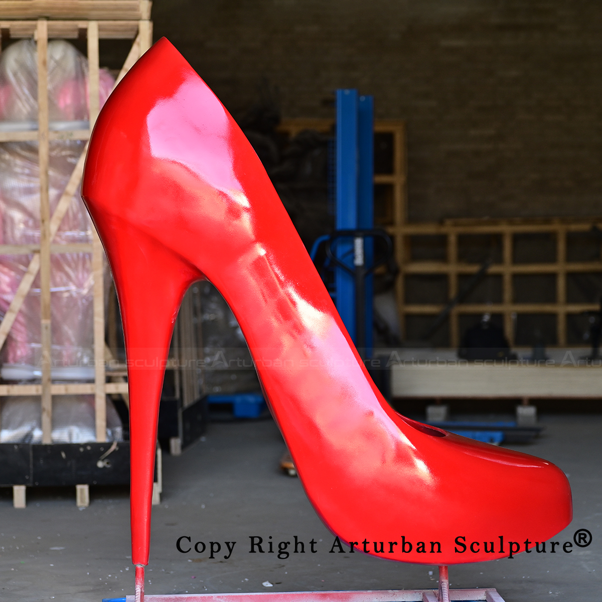 6 Fiberglass Stiletto Sculpture Side Profile