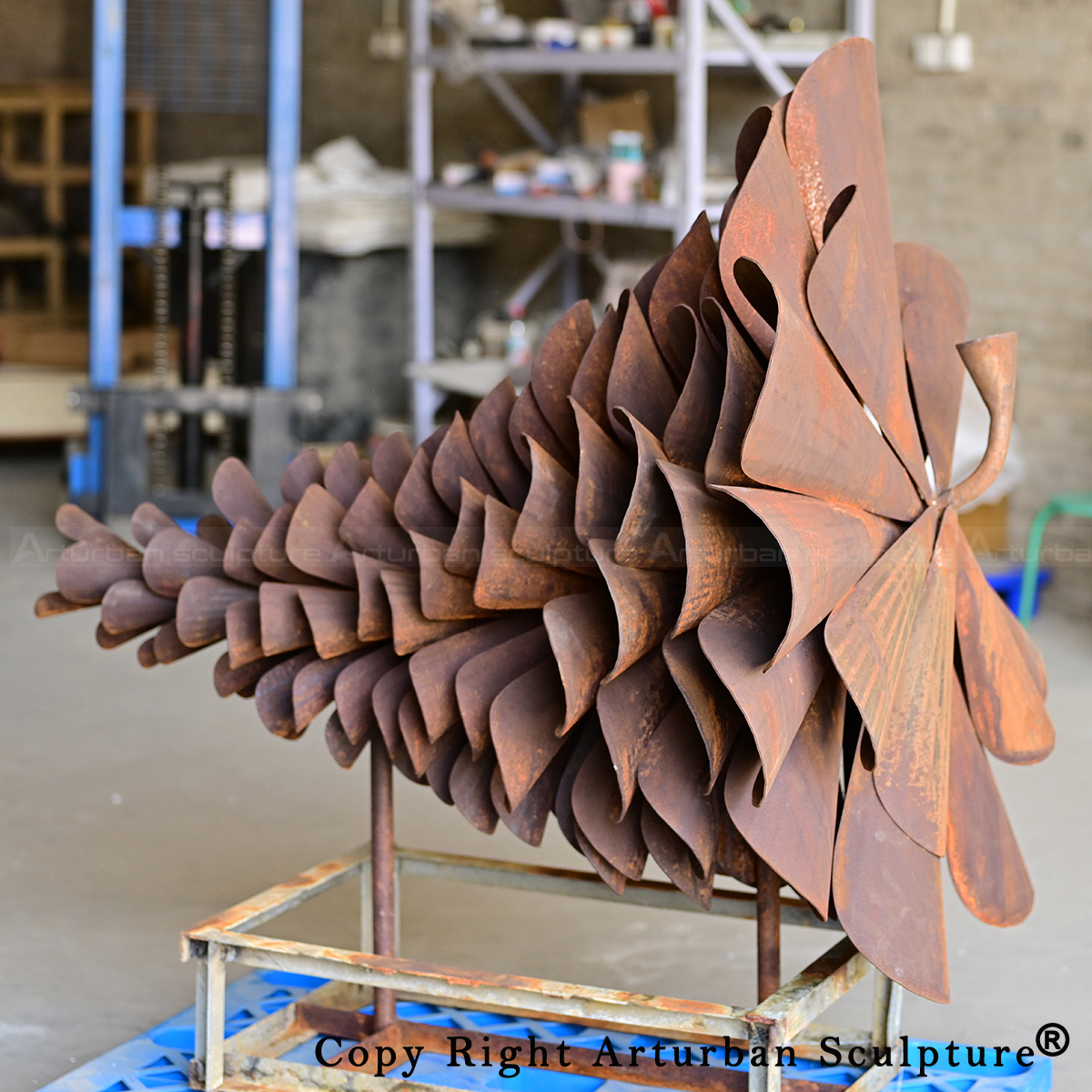 6 Outdoor Pinecone Sculpture Side Profile