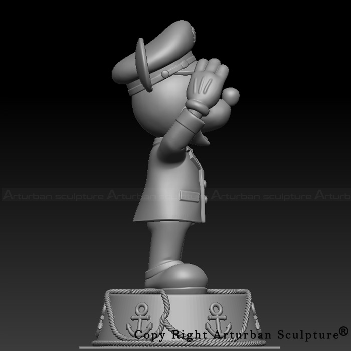 7 Captain Mickey Mouse Statue right side profile
