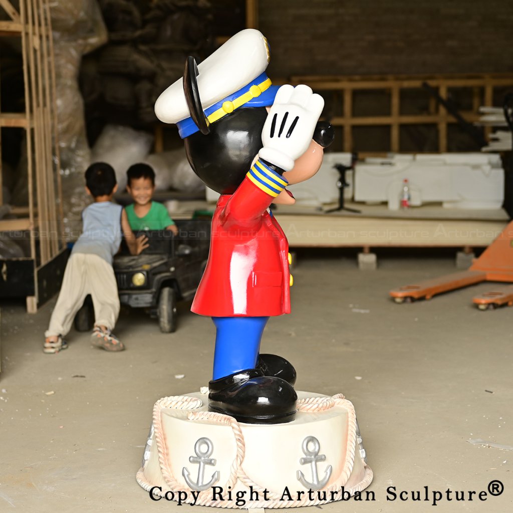 8 Captain Mickey Mouse Statue saluting