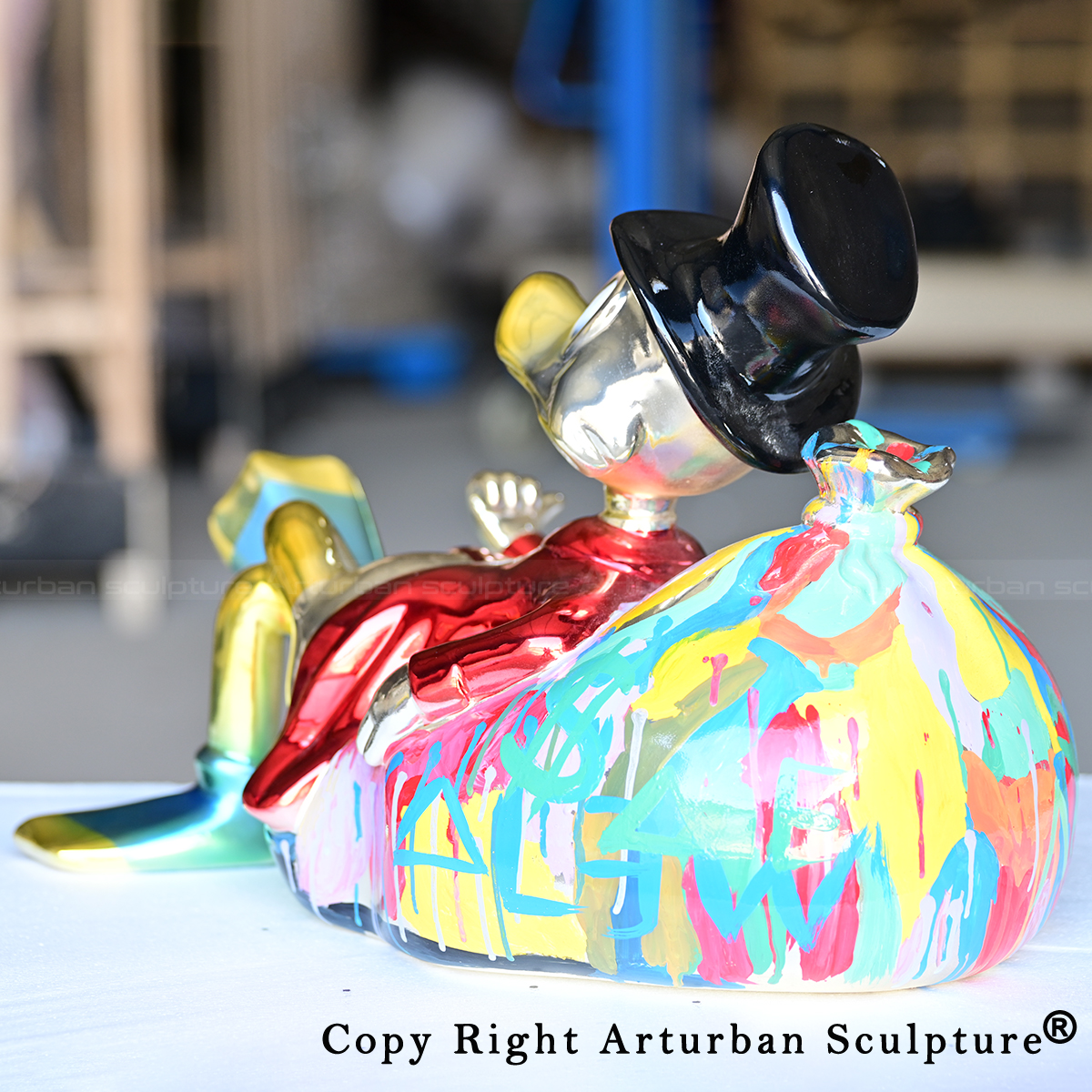 Scrooge Statue bronze pop art sculpture