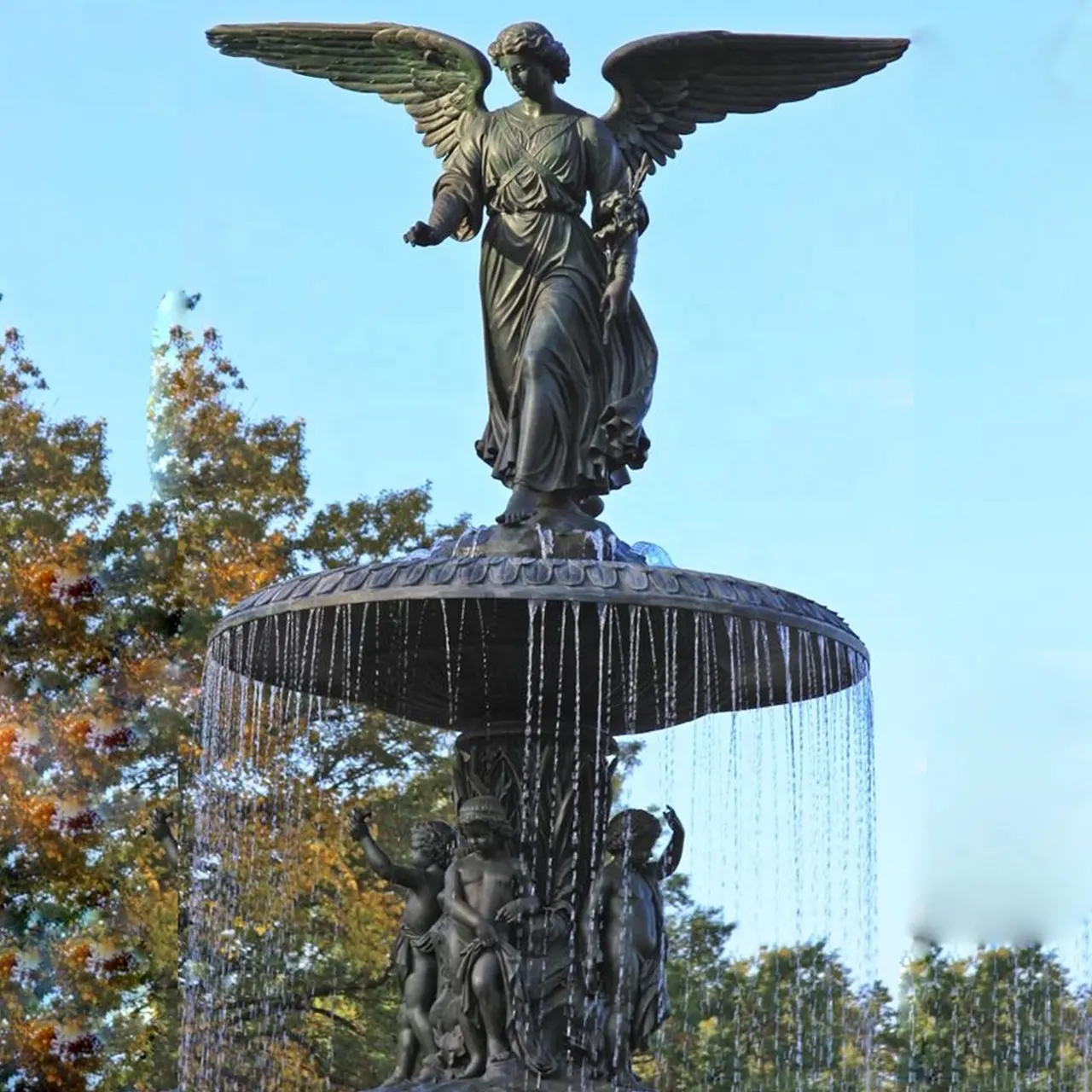 Bronze Angel of the Waters Sculpture Fountain