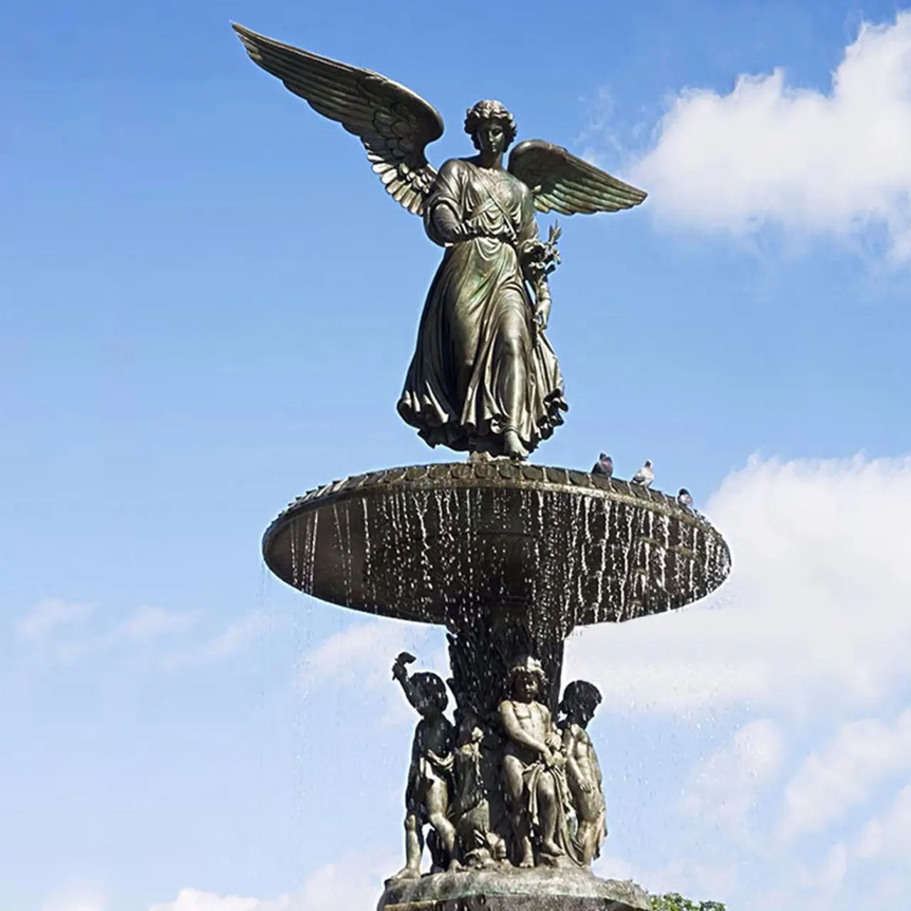 Bronze Angel of the Waters Sculpture