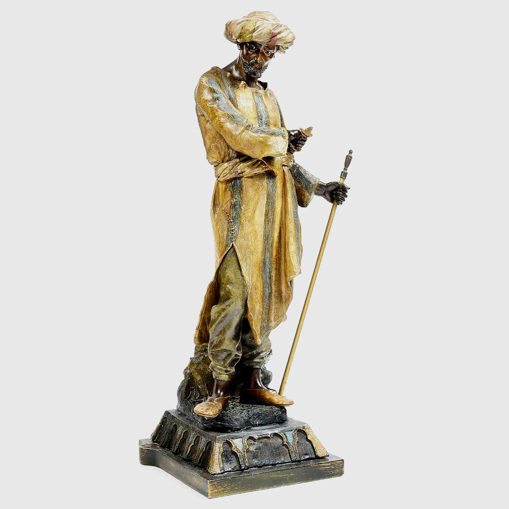 Bronze Arab Nobleman statuette with cane
