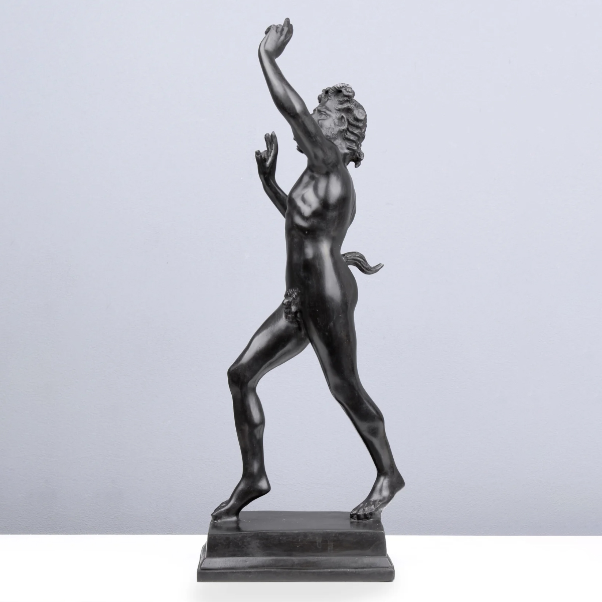 Bronze Faun Statue dancing pose