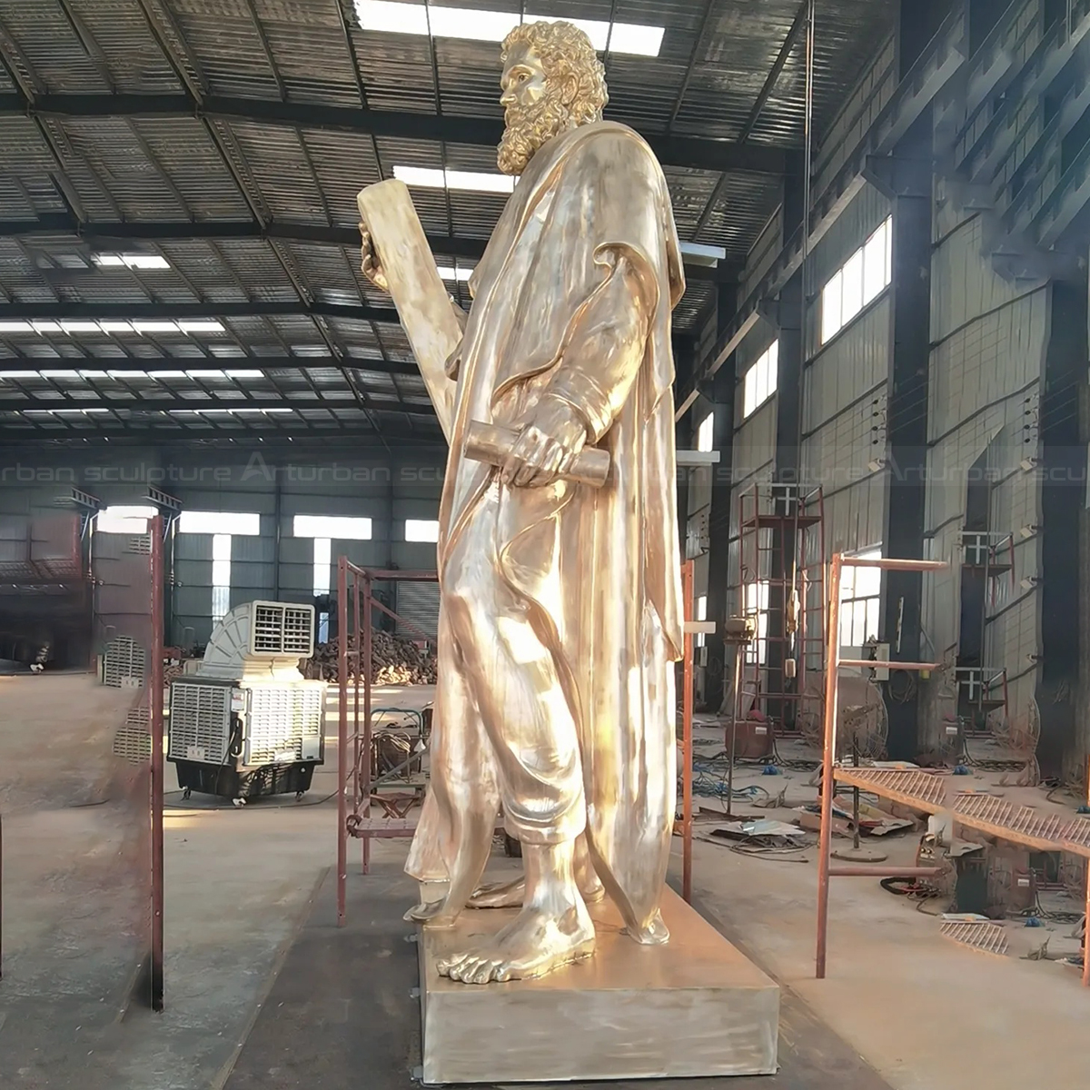 Bronze St Andrew the Apostle Statue Side View