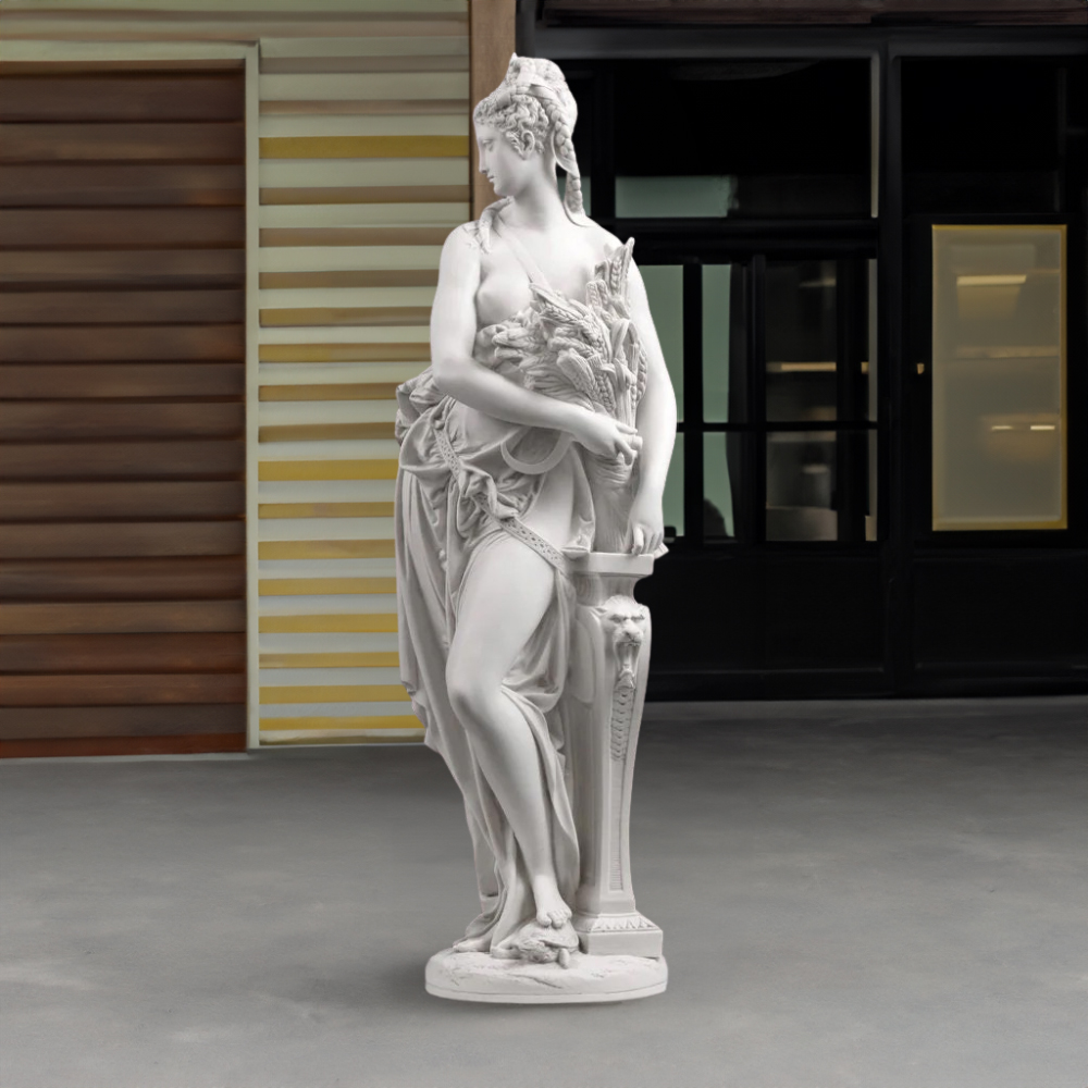 Ceres Goddess Statue white marble