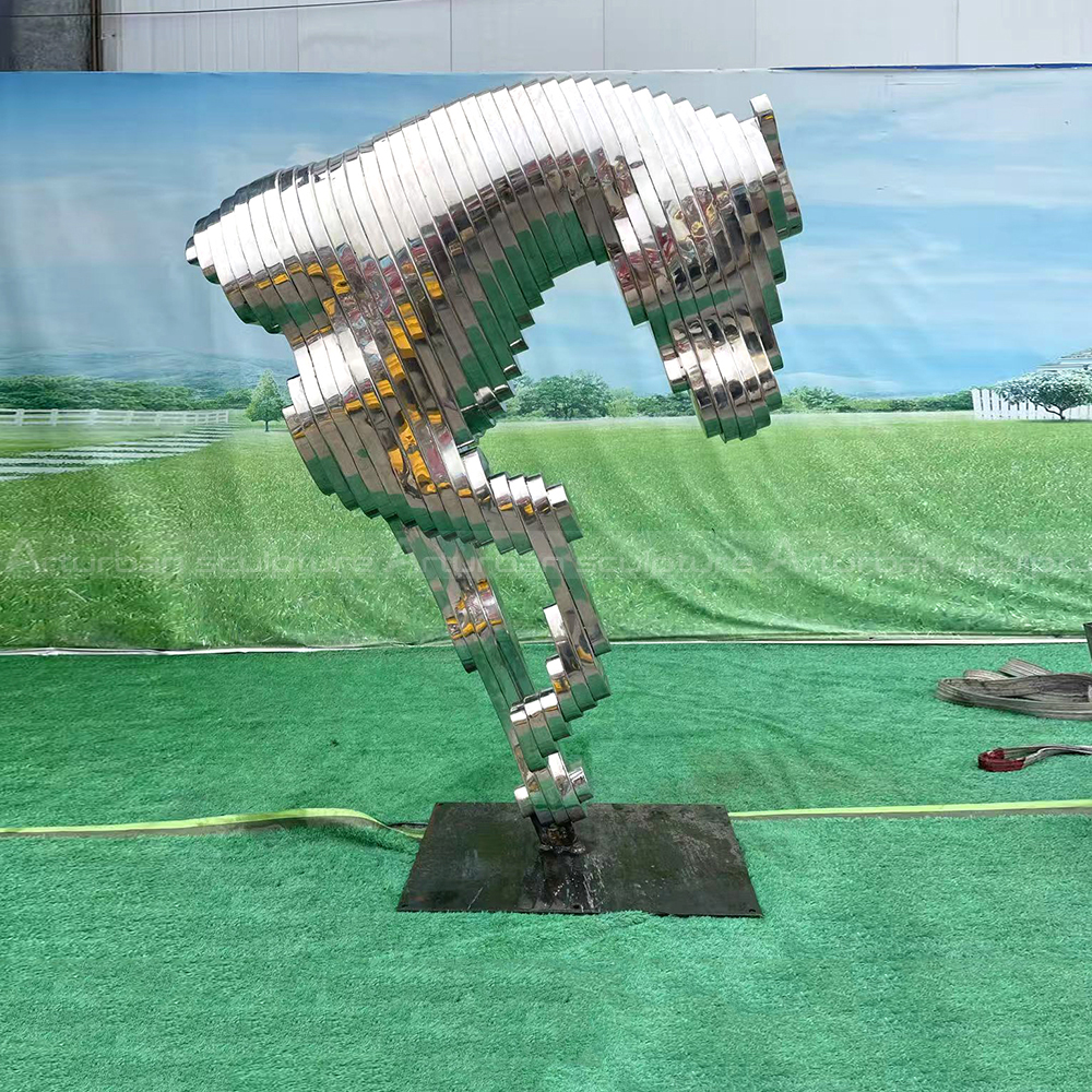 Horse Garden Art stainless steel running form