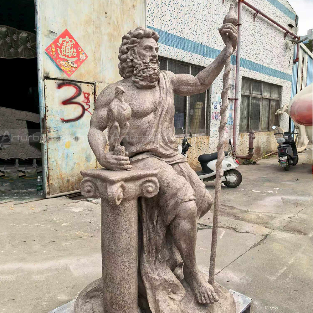 Jupiter God Statue with eagle fiberglass