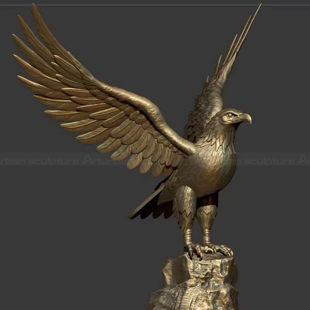 Large Bronze Eagle Digital Design Model