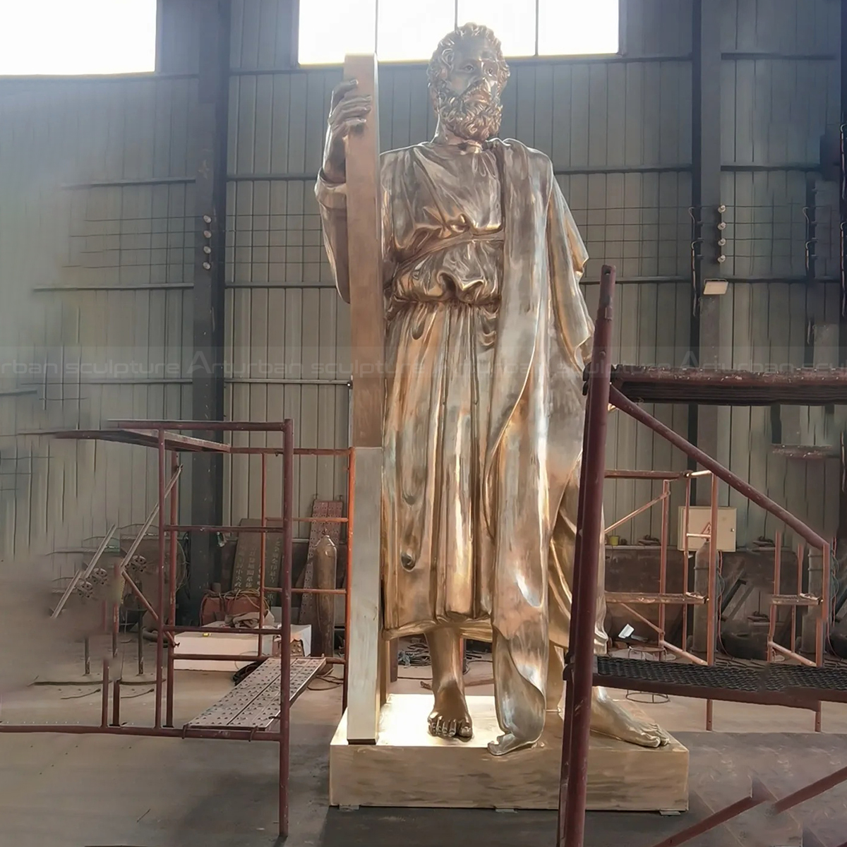 Large Bronze St Andrew the Apostle Statue Front