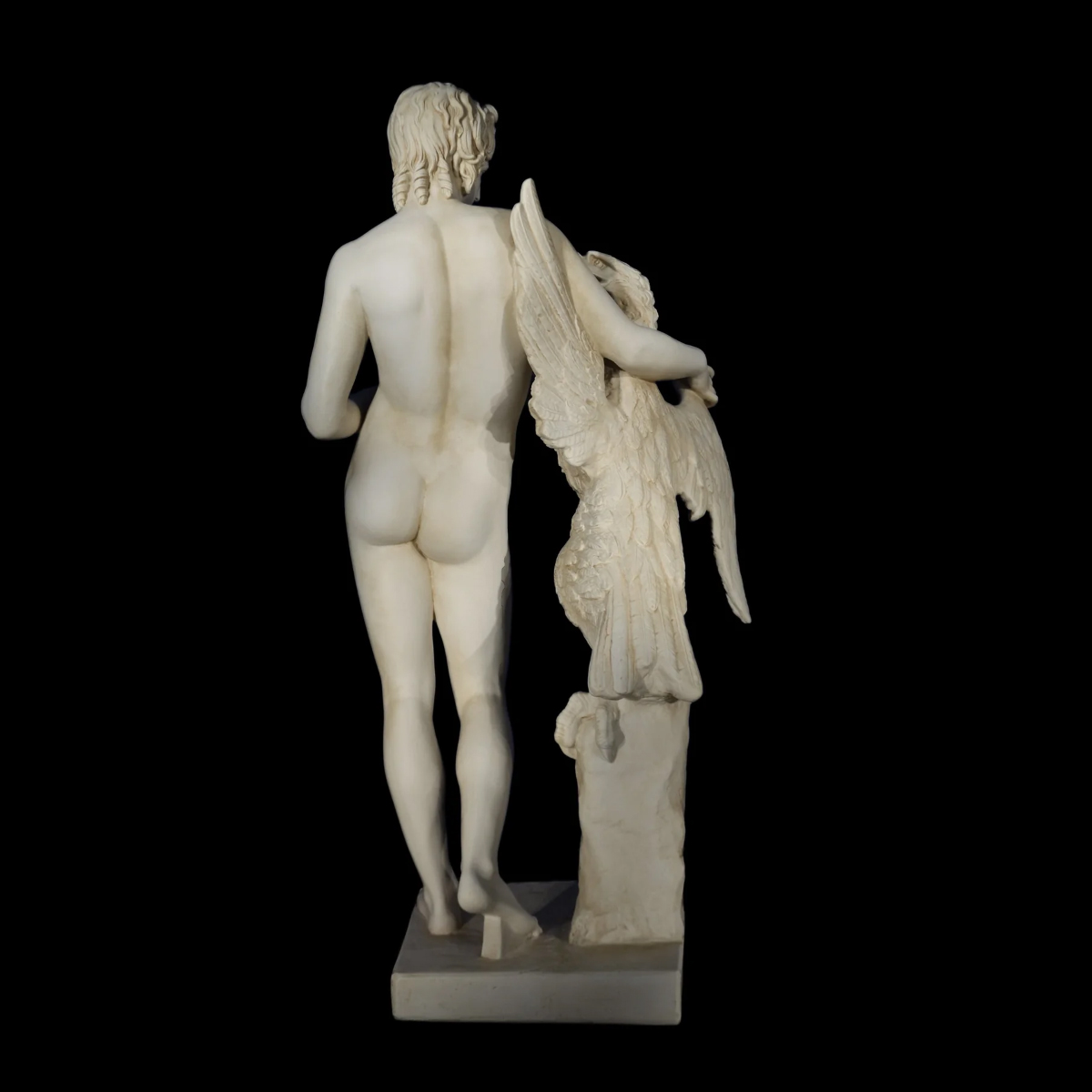 Marble Ganymede Sculpture with Eagle