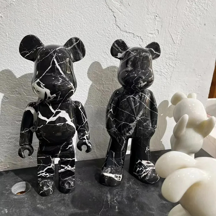 Marble Large Bearbrick Statue display