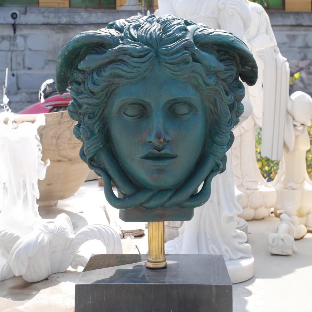 Medusa Face Sculpture bronze classical head bust