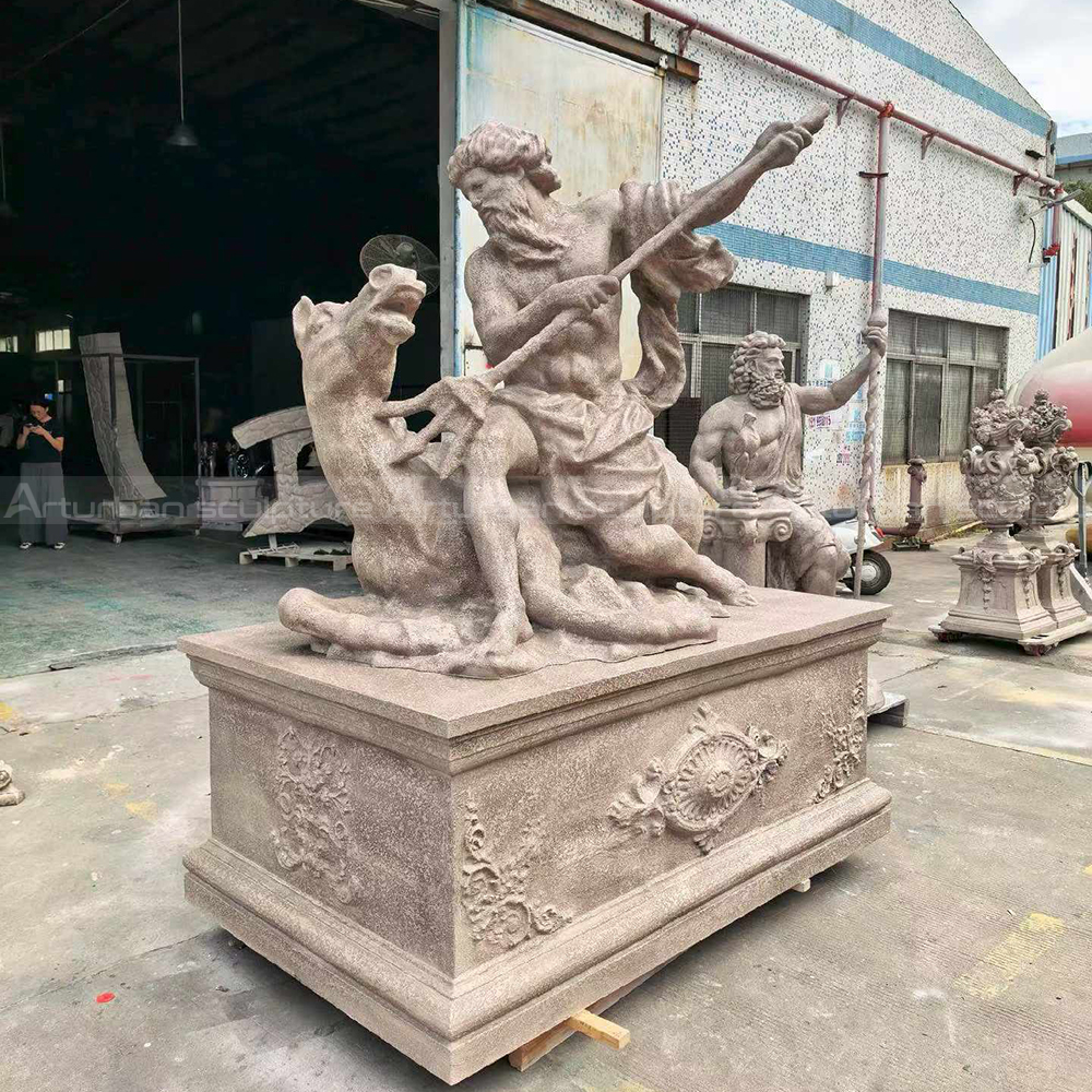 Neptune God of Water Statue with Hippocampus