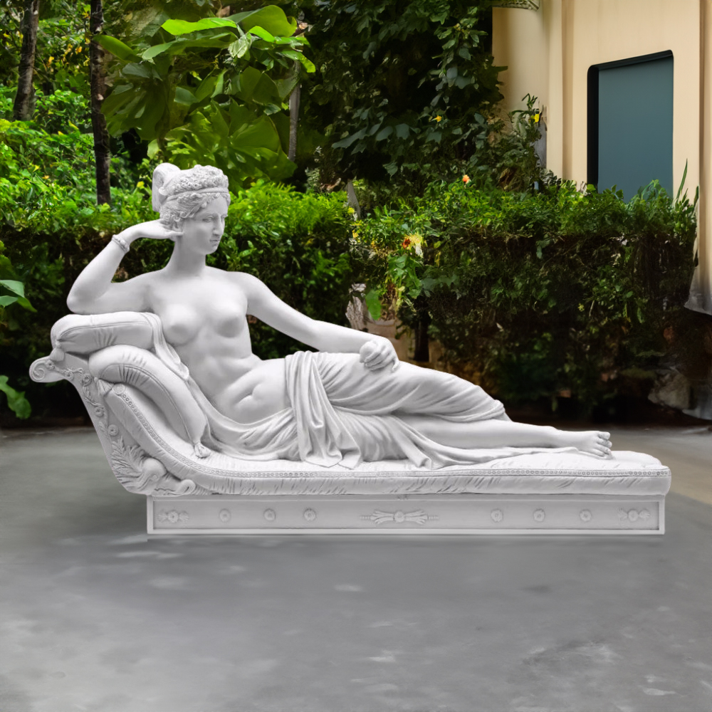 Pauline Borghese Sculpture marble side