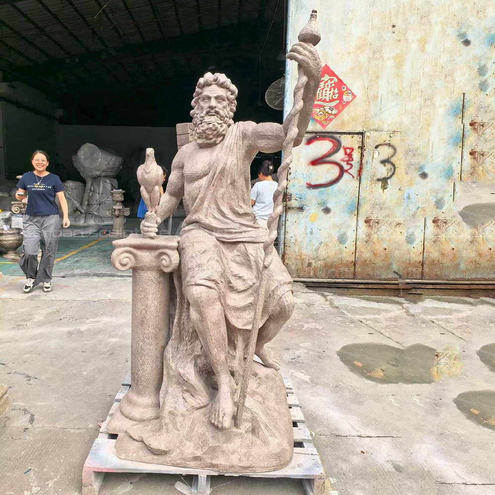 Seated Jupiter God Statue fiberglass sculpture