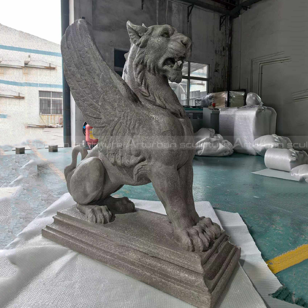 Stone Statue Lion with Wings