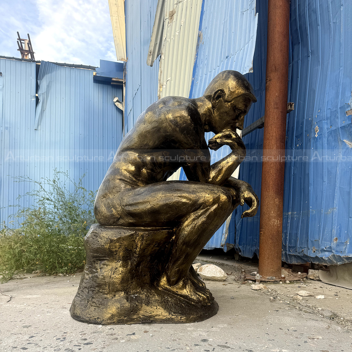 Thinking Man Garden bronze Statue
