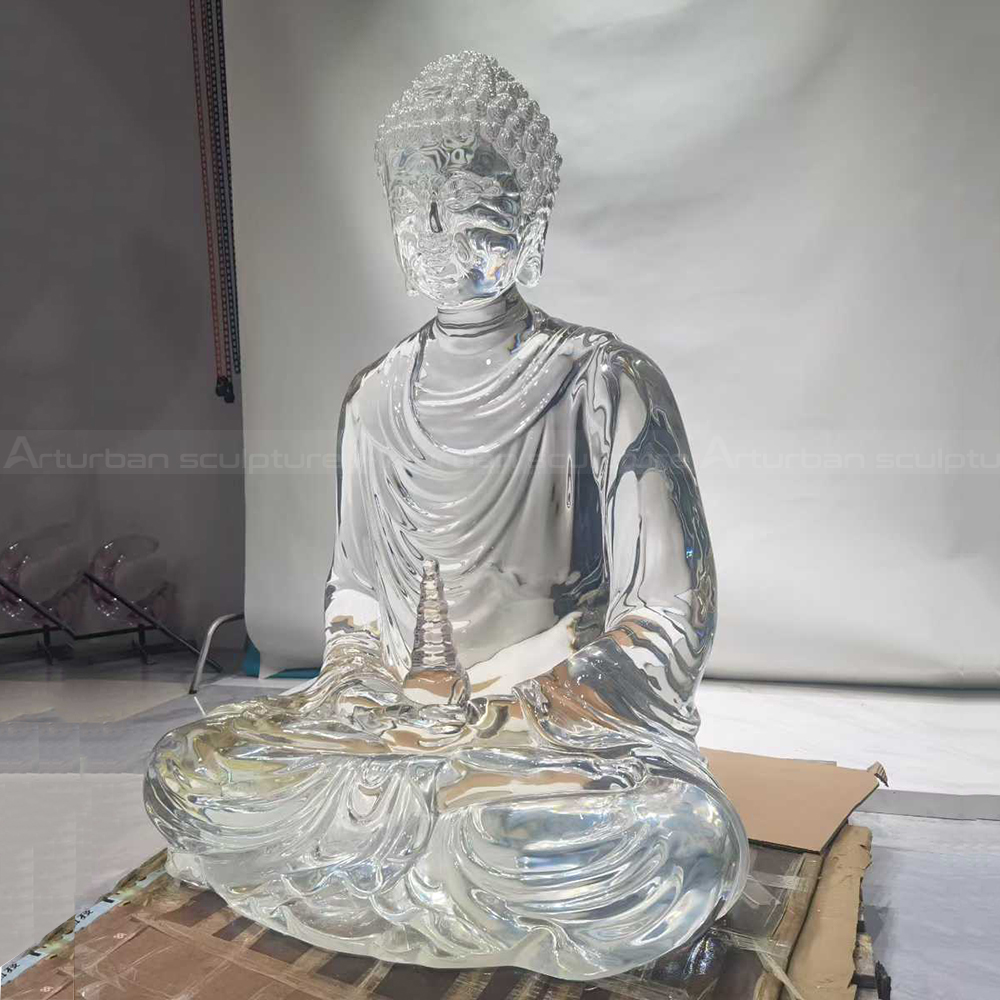 Transparent Buddha Statue in clear resin