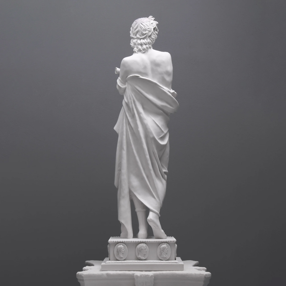 Virgil Sculpture marble back view