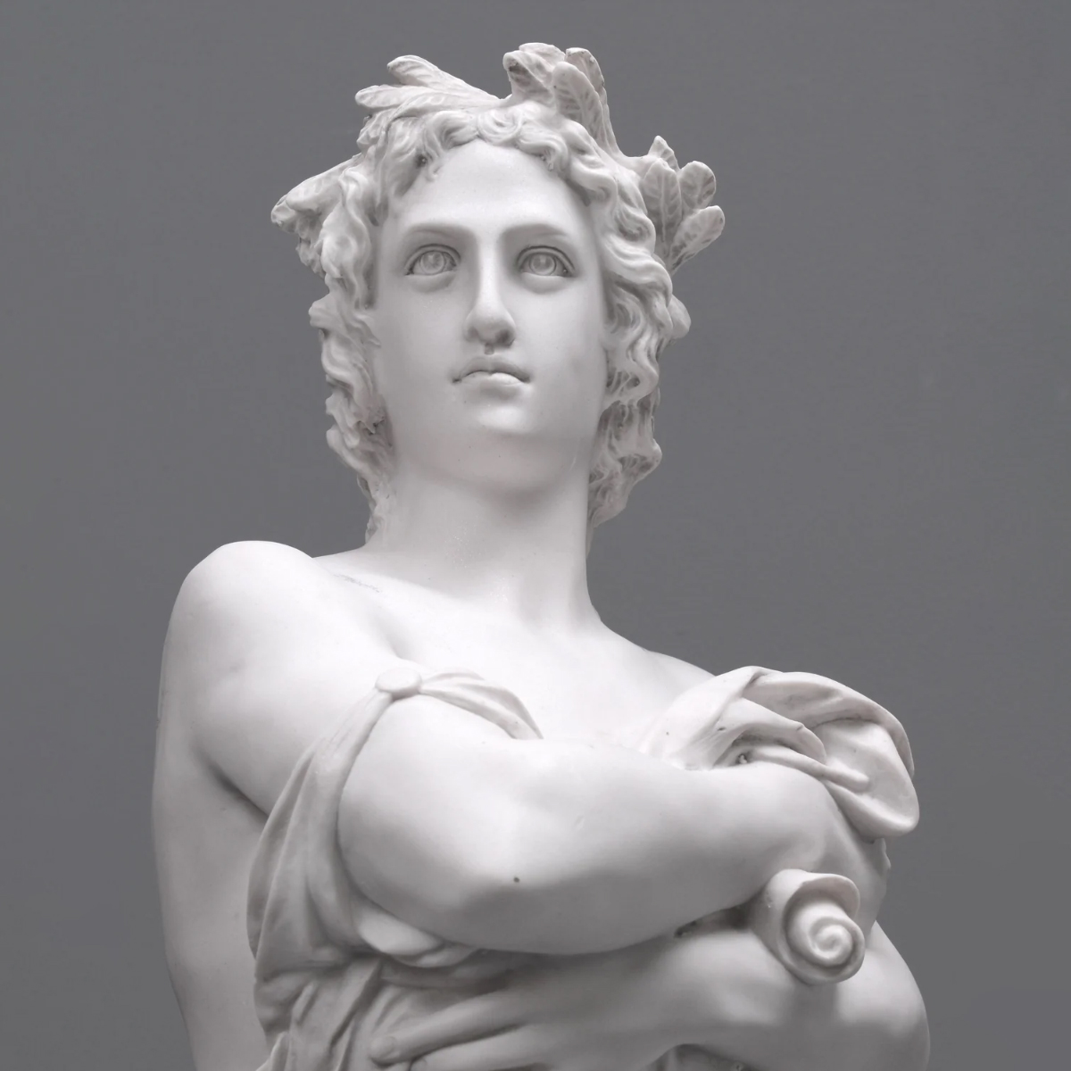 Virgil Sculpture marble portrait detail