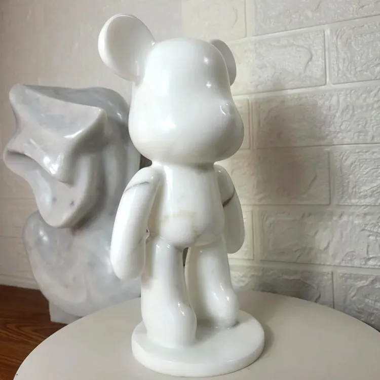White marble Statue Bearbrick figure