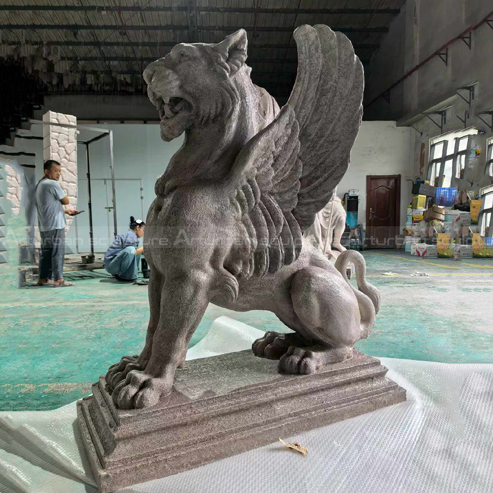 large Statue Lion with Wings