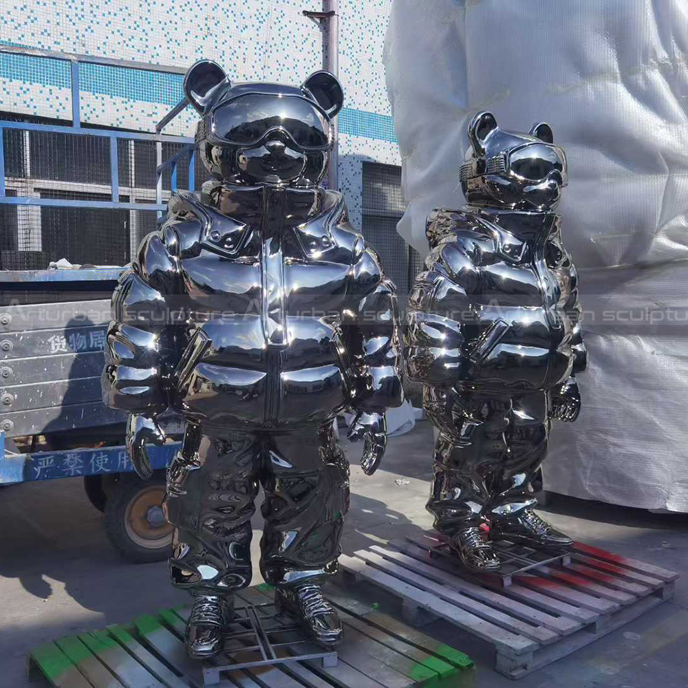 stainless steel Astrobear Statue display