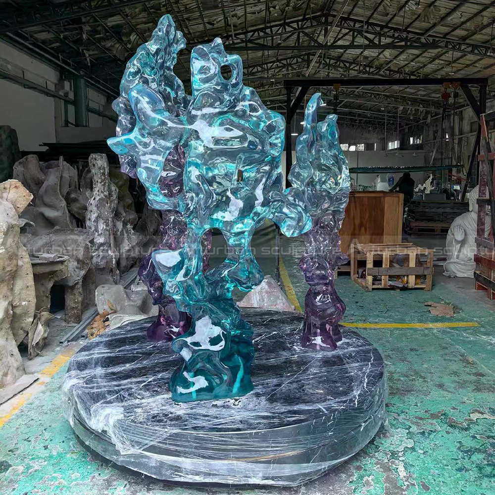 translucent Abstract Resin Sculpture