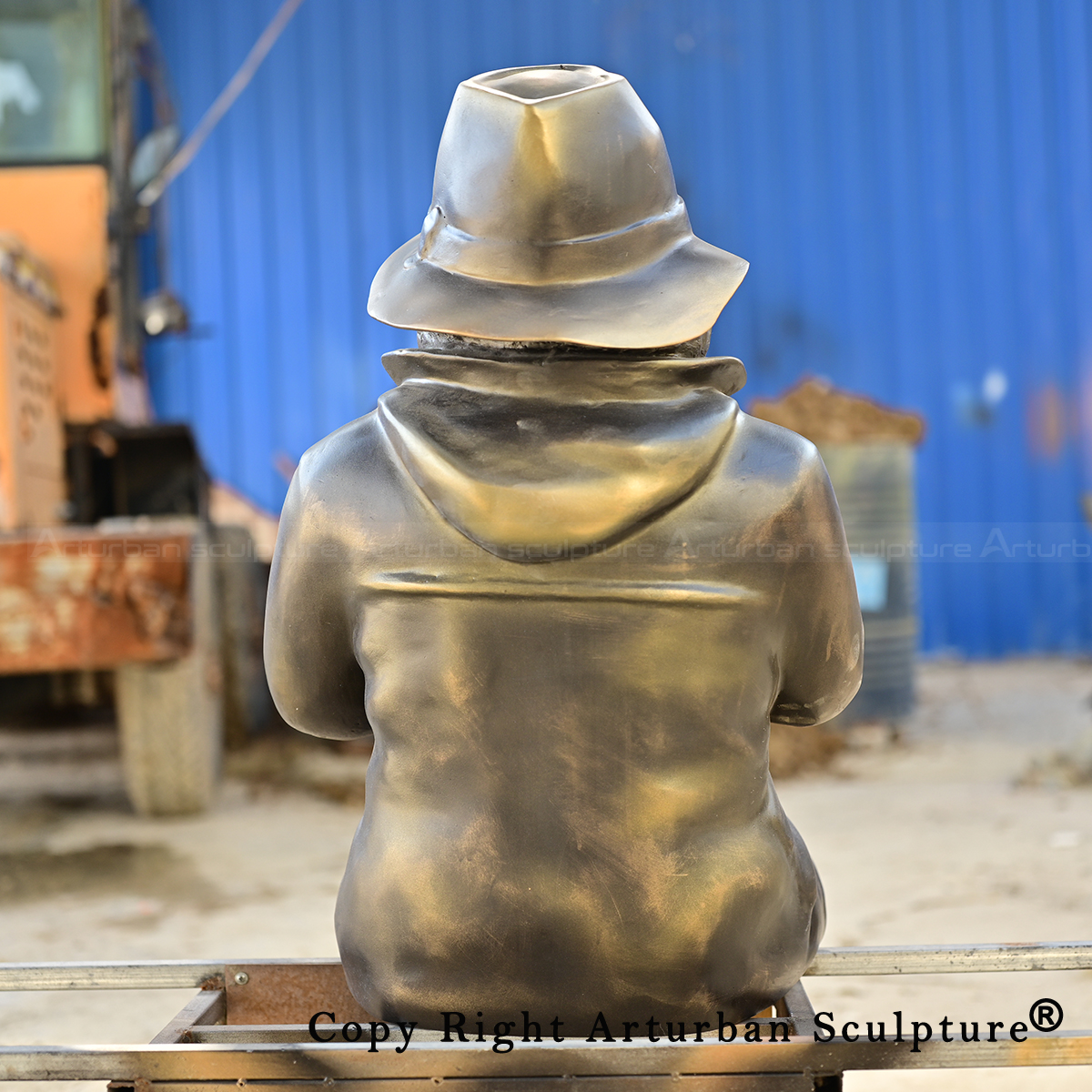 3 Fiberglass Paddington Bear Sculpture rear view