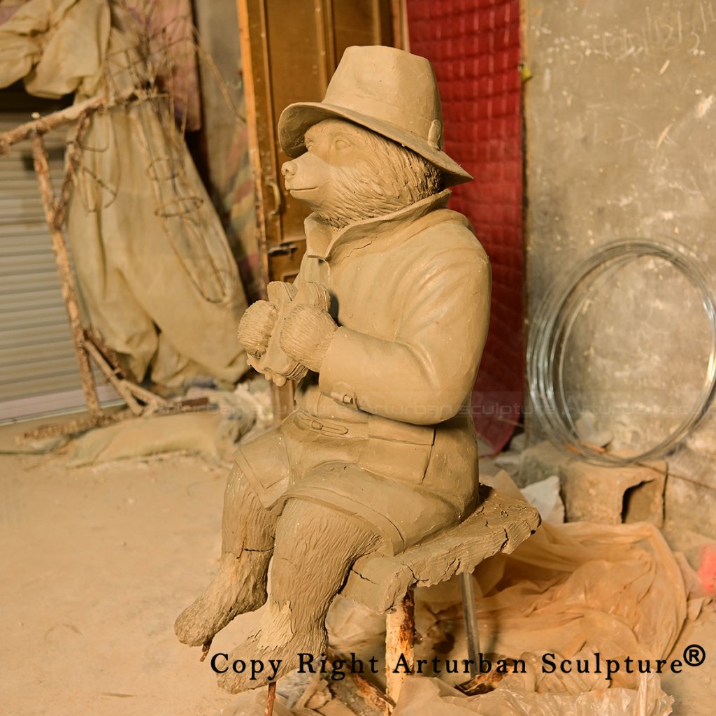 4 Paddington Bear Statue clay mold