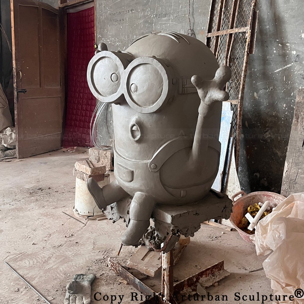 5 Clay Minion model with raised arms