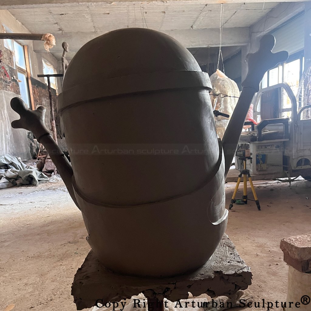 5 Dave the Minion Sitting Statue rear clay view