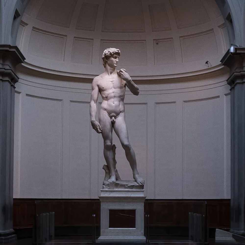 6 david statue at Galleria dell’Accademia