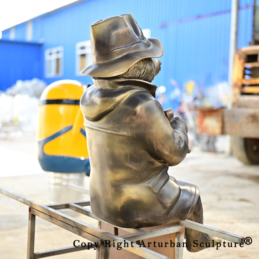 7 Fiberglass Paddington Bear Statue