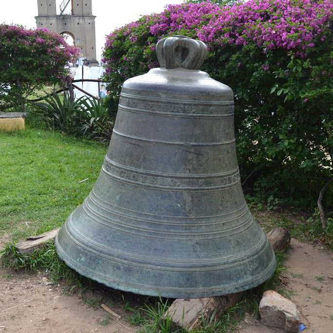 Antique large bronze bell for sale outdoors