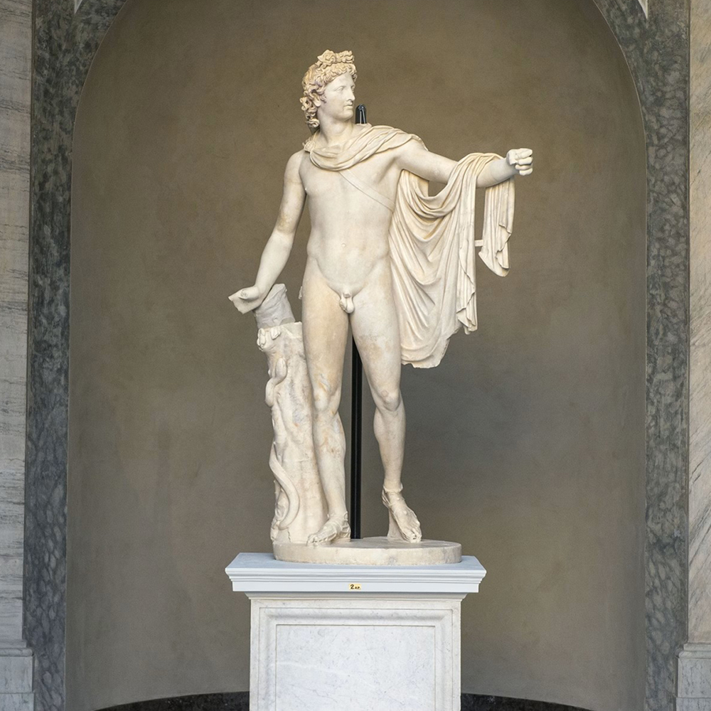 Apollo Belvedere marble statue in Vatican Museums