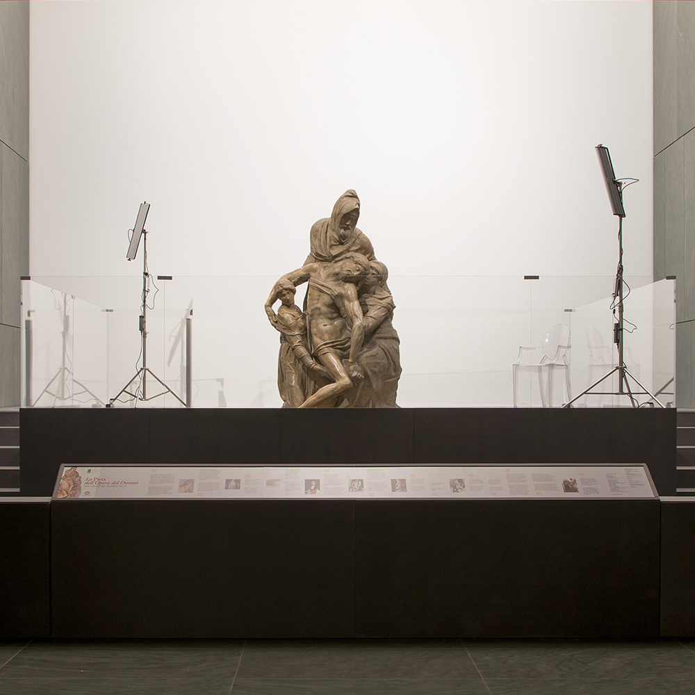 Bandini Pietà full sculpture museum display