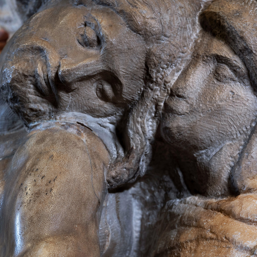 Bandini Pietà marble figures closeup detail