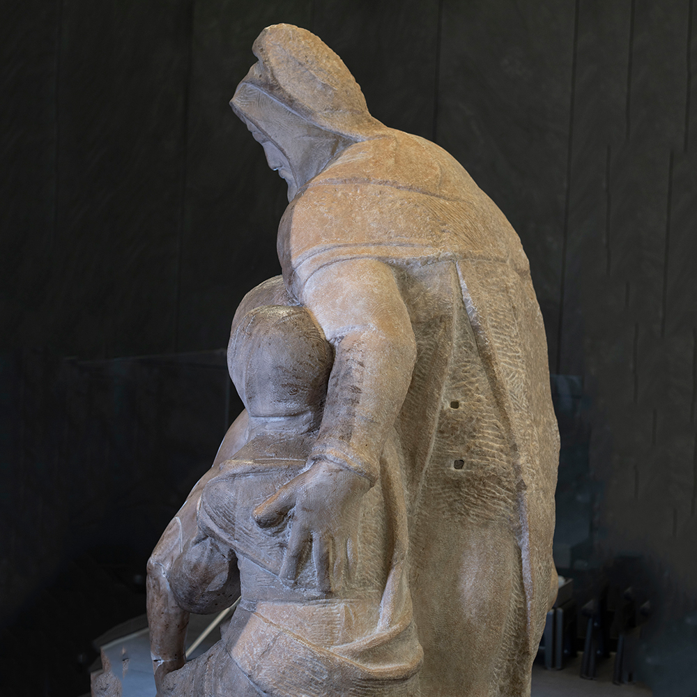 Bandini Pietà rear marble figure detail