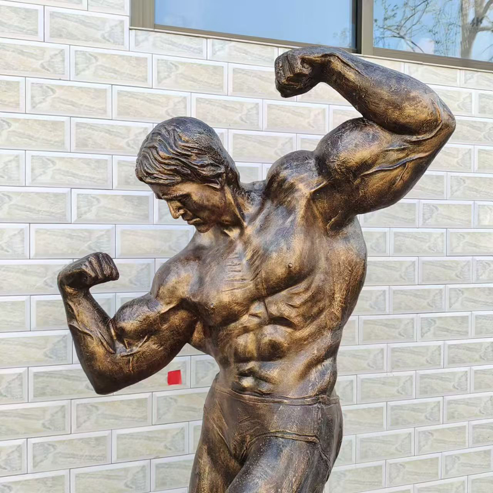 Bronze Body Builder Statue