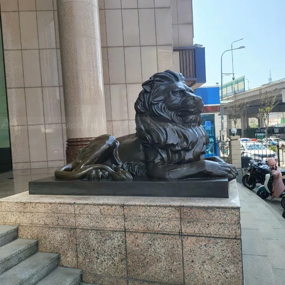 Bronze Lion Entry Statues at entrance