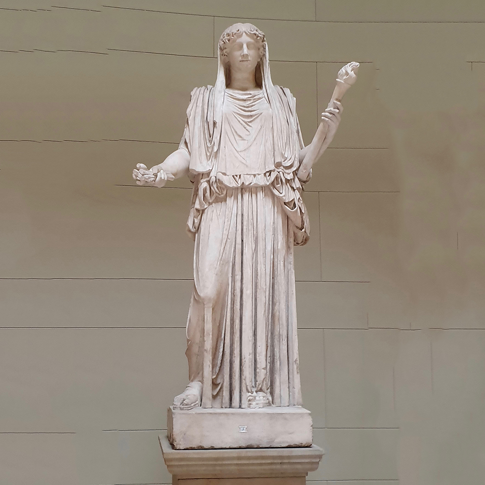 Demeter statue in Altes Museum rotunda