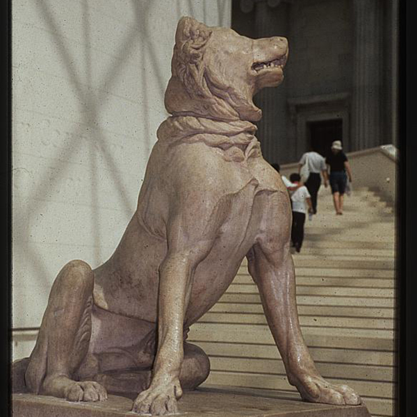 Dog of Alcibiades marble sculpture
